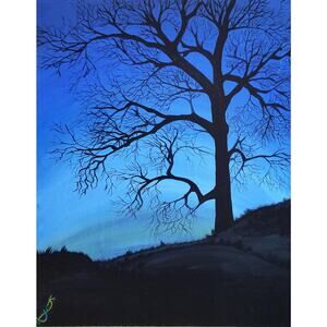 Art Print from my Original Work 11" x 14" "Walnut Tree in Winter" Acid Free
